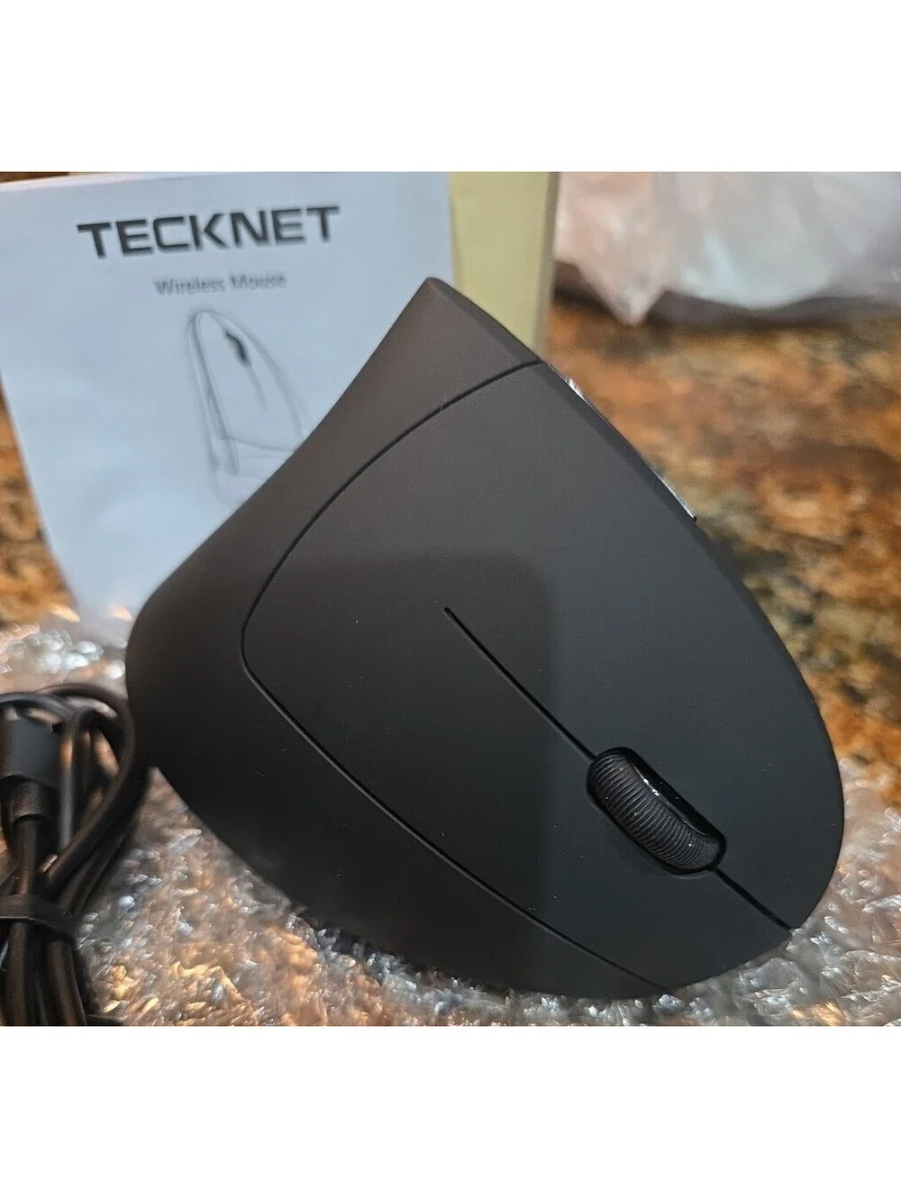 TECKNET TK-MS007 Ergonomic Wireless Cordless Mouse - Black